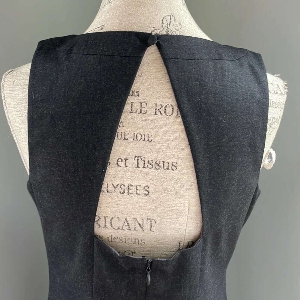 Rebecca Taylor wool blend sleeveless grey sheath dress‎ EUC